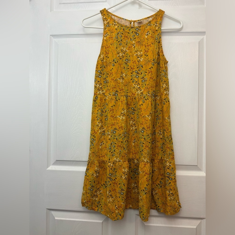 Old Navy Mustard Floral Dress